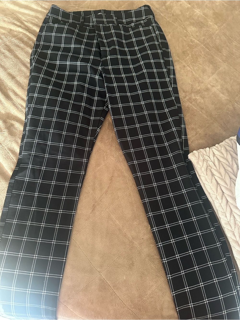 Black Windowpane Dress Pants